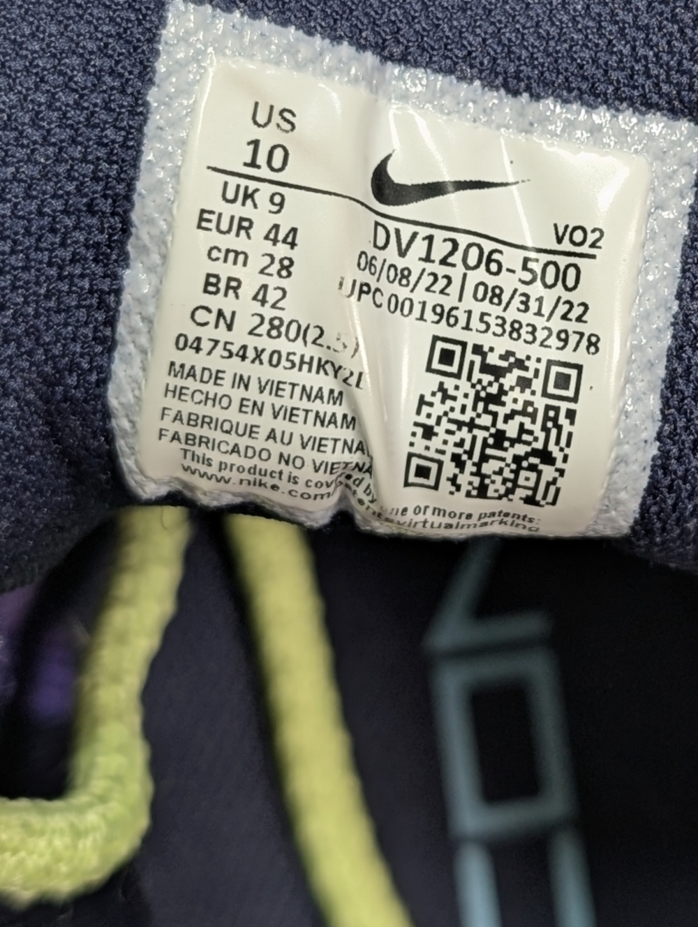 Men's Nike Metcon 8 AMP - Purple/Green - Size 10 MEN DV1206-500 - Picture 9 of 9